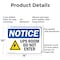 Signmission UPS Room Do Not Enter OSHA Notice Sign, Aluminum, 14in W x 10in L, 2PK OS-2PACK-NS-A-1014-L-18786 - alternate 8